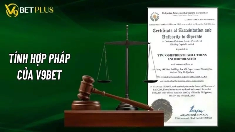 gioi thieu v9bet Tính hợp pháp của nhà cái V9BET