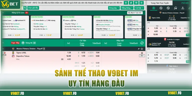 Sảnh thể thao V9bet IM uy tín hàng đầu